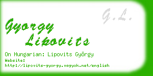gyorgy lipovits business card